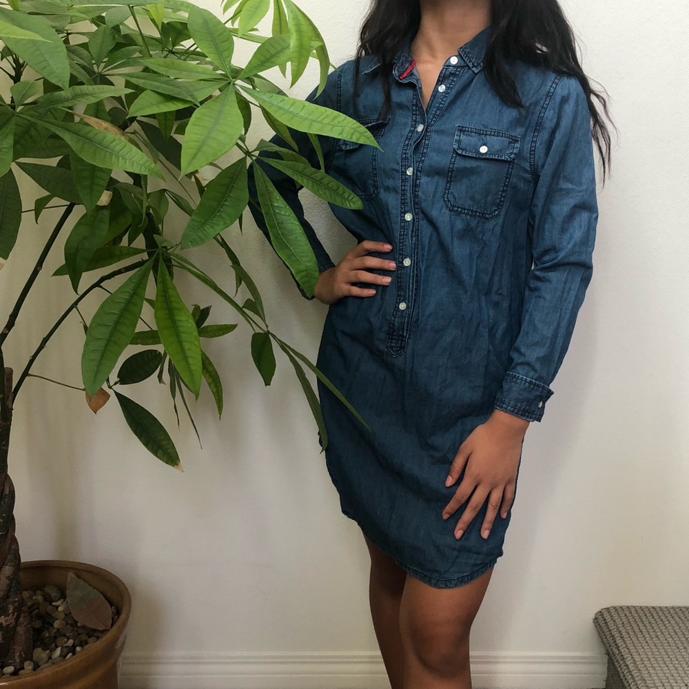 Long Sleeve Denim Dress